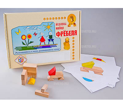 Игровой набор Фребеля "Конструктор деревянный без соединений-1"